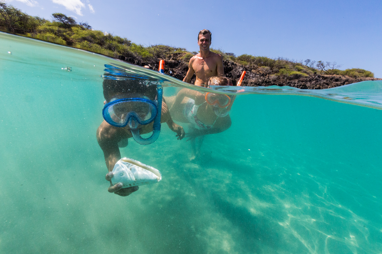 Family snorkelling