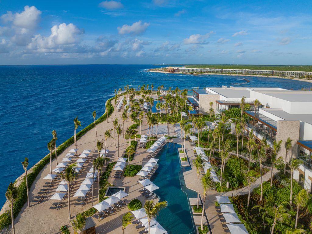 Aerial view of the Hilton Tulum Riviera Maya All-Inclusive. Photo by Victor Elias Photography