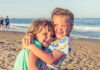 Kids playing on a beach