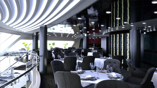 MSC Virtuosa Yacht Club Restaurant.