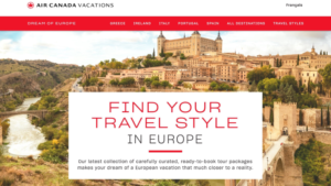Air Canada Vacations Travel Styles