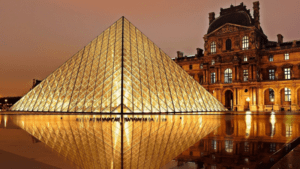 The Louvre Museum in Paris, France