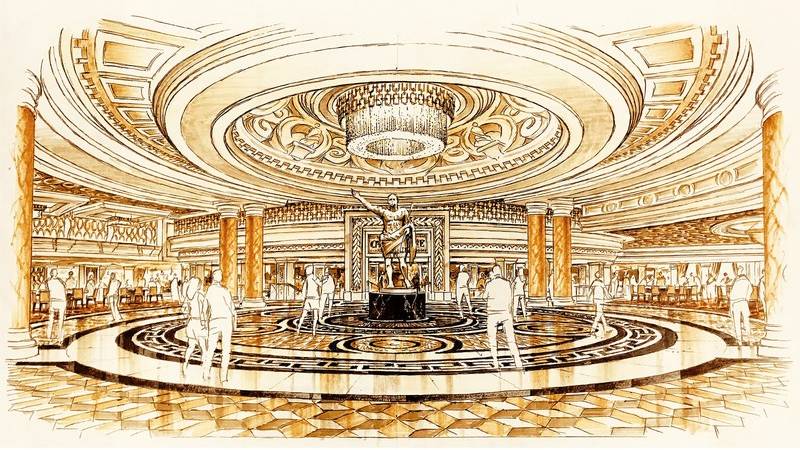 Caesars Entertainment's rendering of the new Caesars Palace entryway