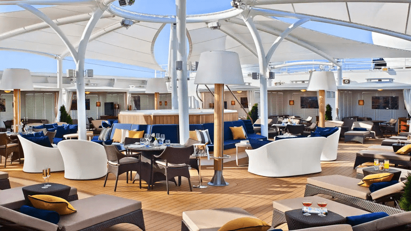 The deck of the Seabourn Ovation