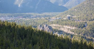 A view of the Rimrock Resort Hotel in Banff.