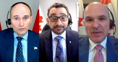 Left to right: Jean-Yves Duclos, Minister of Health; Omar Alghabra, Minister of Transport; and Randy Boissonnault, Minister of Tourism.