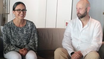 Johanna Carrión, godmother of Silver Origin (left), with Vice President & General Manager Silversea Cruises Ecuador (right).