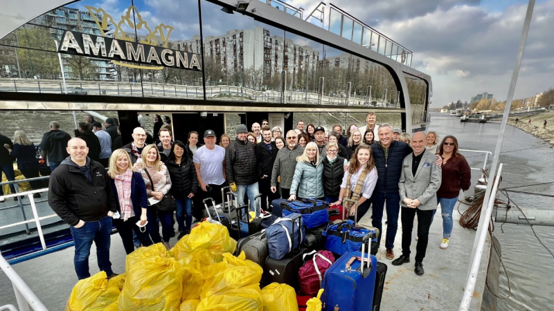 150 top Ensemble Travel Group producers "packed with purpose" to assist Ukrainian refugees.