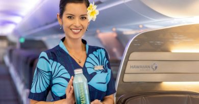 All Premium Cabin guests on Hawaiian's U.S. East Coast and international flights will receive a personal 16-ounce Mananalu water bottle.