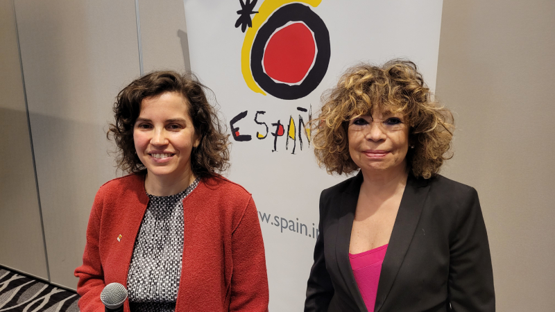Bárbara Couto and Alegria Narvaez, Trade and Travel Manager with the Tourist Office of Spain