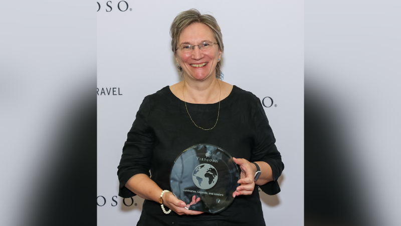 Sheila Gallant-Halloran, owner of Lush Life Travel (an affiliate of Vision), and winner of a 2022 Virtuoso Luminaries, Legends, and Leaders Award.