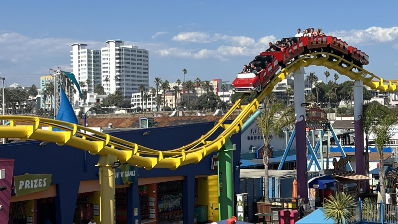 Rollercoaster at Santa Monica Pier