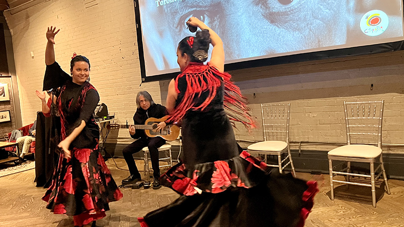 Flamenco dancers put on a great show at the Tourist Office of Spain in Toronto event on 07DEC.