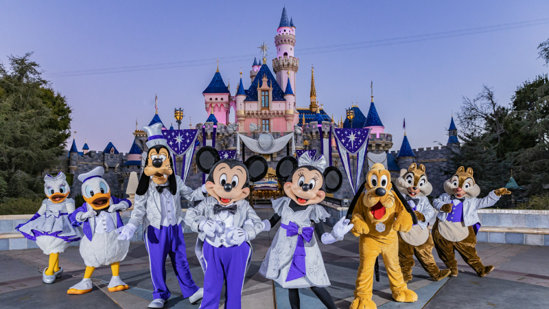 Mickey Mouse, Minnie Mouse and pals debut new platinum looks at Disneyland Resort in Anaheim, Calif., in celebration of The Walt Disney Company’s 100th Anniversary, a year-long celebration that kicked off 27JAN 2023.