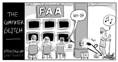 cartoon about FAA outage