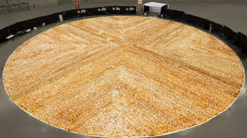 The World's Largest Pizza, courtesy of Pizza Hut.