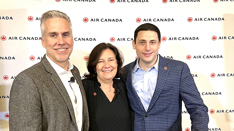 Air Canada Excutives Keith Wallis, Lisa Pierce, Mark Nasr
