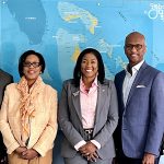 L to R: Steven Johnson, DIrector of Tourism, Canada & China, Bahamas Ministry of Tourism; Valery Brown-Alce, Executive Director Global Sales, Bahamas Ministry of Tourism; Latia Duncombe, Director General, Bahamas Ministry of Tourism; Paul Strachan, Executive Director Global Communications, Bahamas Ministry of Tourism; Anita Johnson-Patty, Director Global Communications, Bahamas Ministry of Tourism