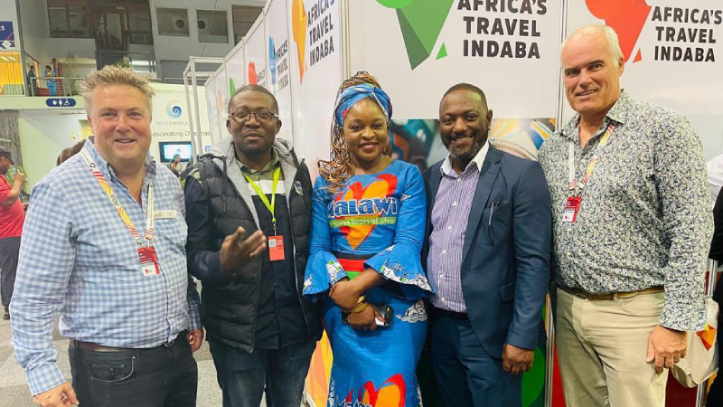 From L to R: Jon Danks, CEO for ATTA, Hon. Nqobizitha Mangaliso Ndlovu, Minister of Environment, Climate, Tourism, and Hospitality Industry for Zimbabwe, Hon. Vera Kamtukule, Minister of Tourism for Malawi, Zambia minister, Rodney Sikumba, Minister of Tourism for Zambia and Nick Asli, Chair for ATTA
