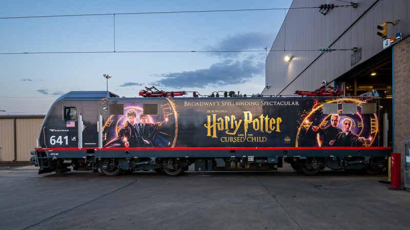 Amtrak's Harry Potter-themed trains operating on the Northeast Corridor (NEC) between Washington, D.C., and Boston.