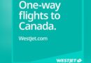 WestJet One way Flight to Canada