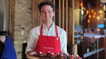 JR Ryall with some of his delicious almond tartlets