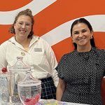 TLN social media expert Aubrey Thorburn (white shirt) and Internova’s Kate Morris share advice with conference participants at the EDGE Social Studio.